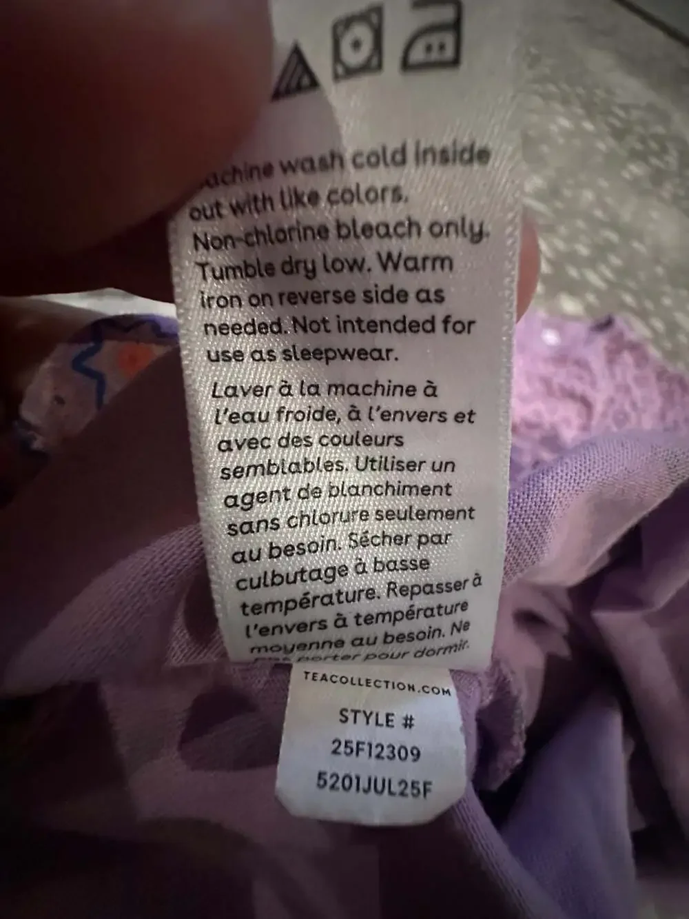 Tea Collection Twirl Dress Girls Size 8 Korean Tiles Purple Floral